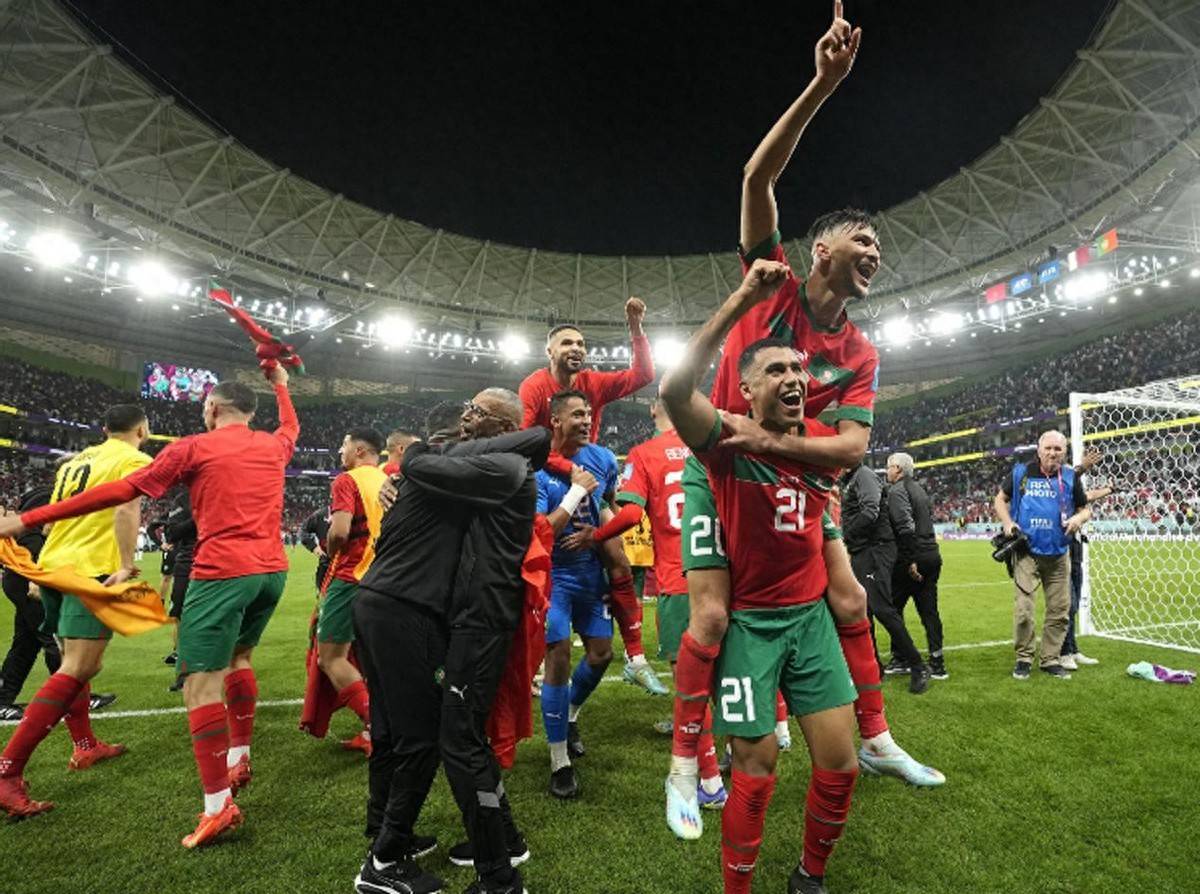 摩洛哥队在非洲杯中取得胜利